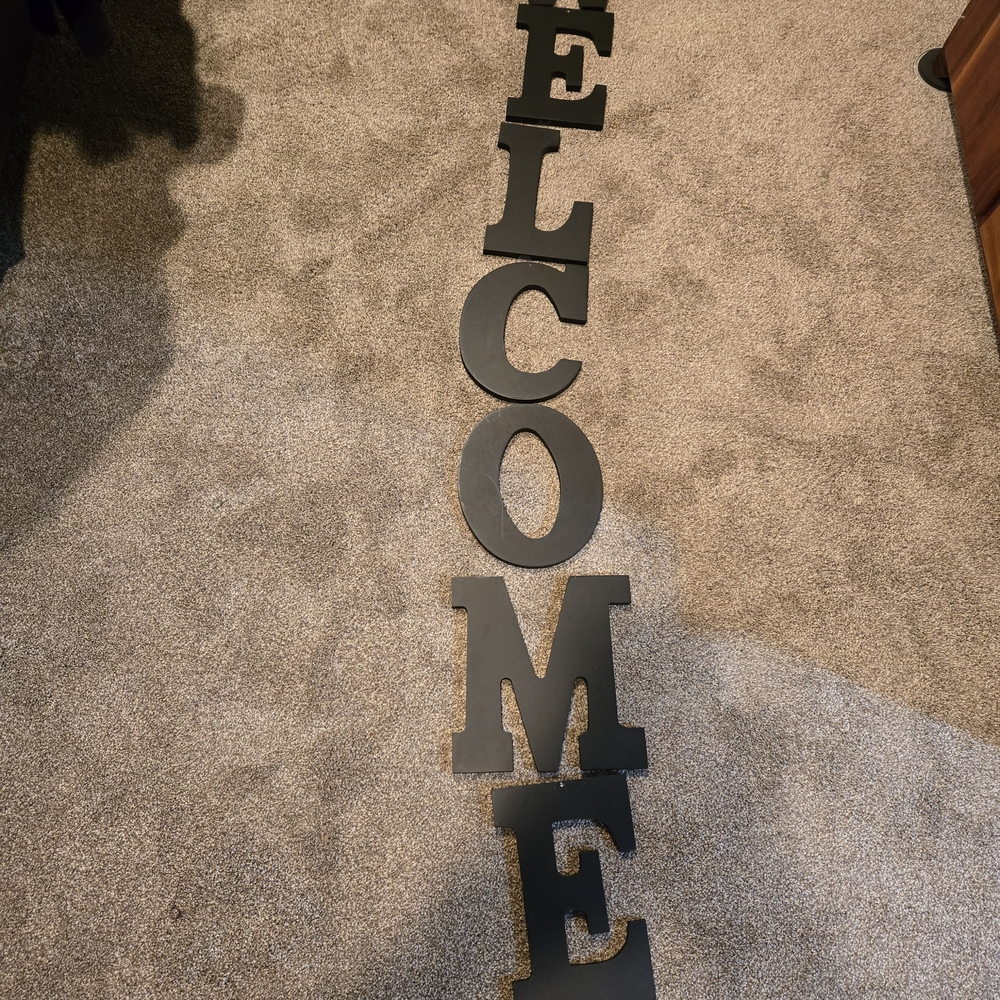 Black Welcome Sign for Home Decor